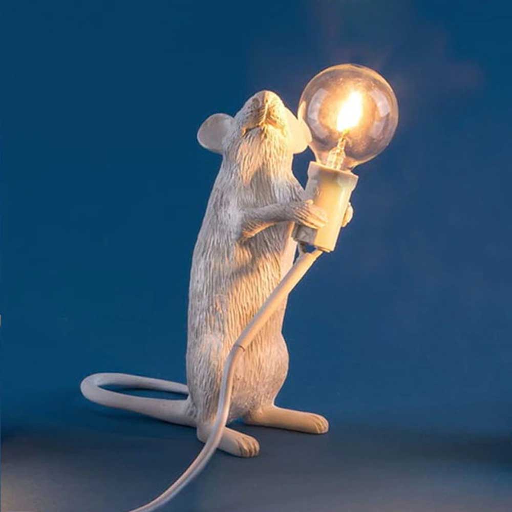 Table Lamp Mouse-Shaped Resin Ambient Lighting