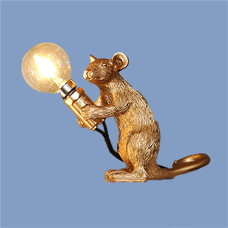 Table Lamp Mouse-Shaped Resin Ambient Lighting