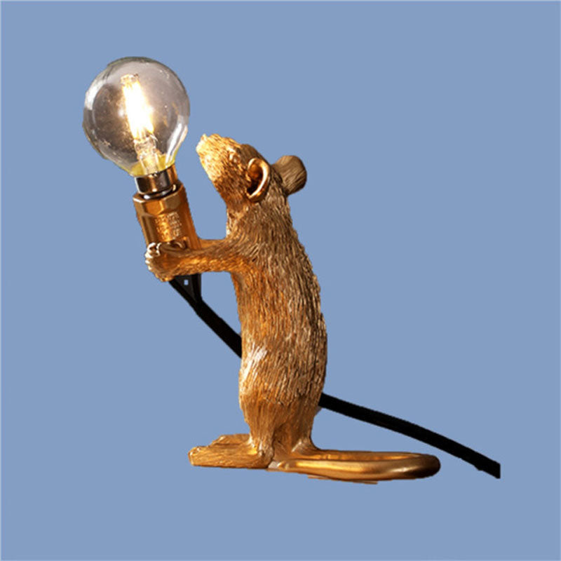 Table Lamp Mouse-Shaped Resin Ambient Lighting