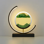 Table Lamp Moving Sand Landscape & Warm LED