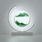 Table Lamp Moving Sand Landscape & Warm LED