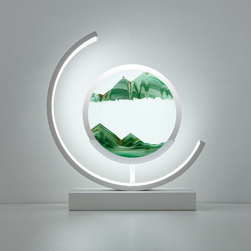 Table Lamp Moving Sand Landscape & Warm LED