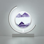 Table Lamp Moving Sand Landscape & Warm LED