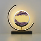 Table Lamp Moving Sand Landscape & Warm LED