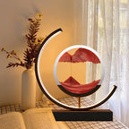 Table Lamp Moving Sand Landscape & Warm LED
