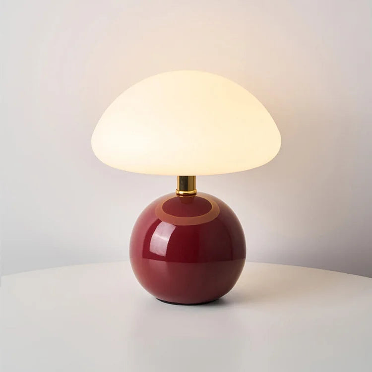 Table Lamp Mushroom Ceramic LED Three Temperature Settings