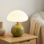 Table Lamp Mushroom Glass Integrated LED 3 Light Modes