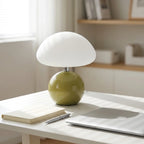 Table Lamp Mushroom Glass Integrated LED 3 Light Modes