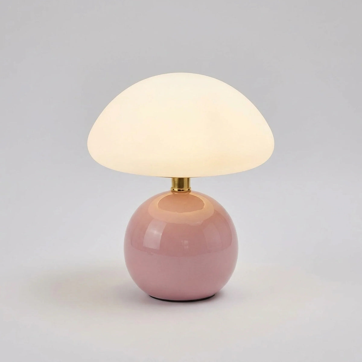 Table Lamp Mushroom Glass Integrated LED 3 Light Modes