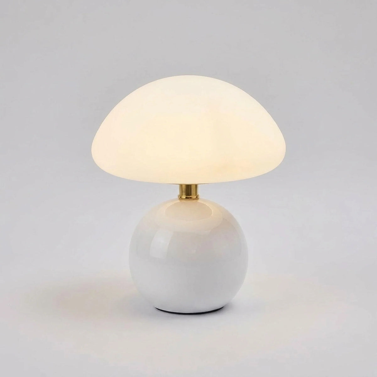 Table Lamp Mushroom Glass Integrated LED 3 Light Modes