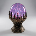 Table Lamp Plasma Globe Touch-Activated Resin Base