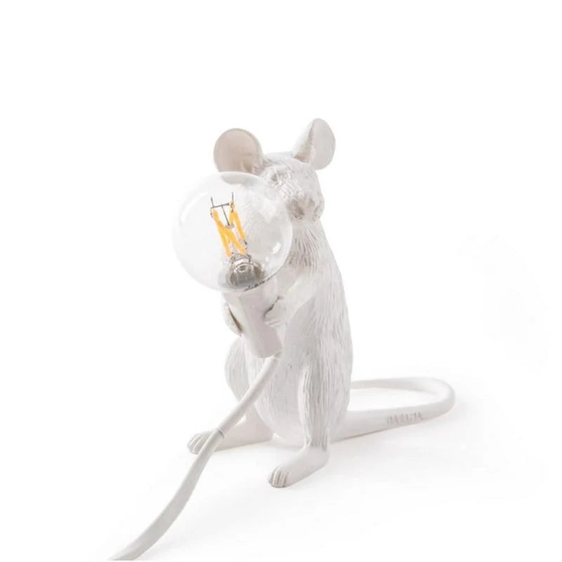 Table Lamp Playful Mouse Design Warm Ambient Light