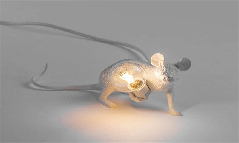 Table Lamp Playful Mouse Design Warm Ambient Light