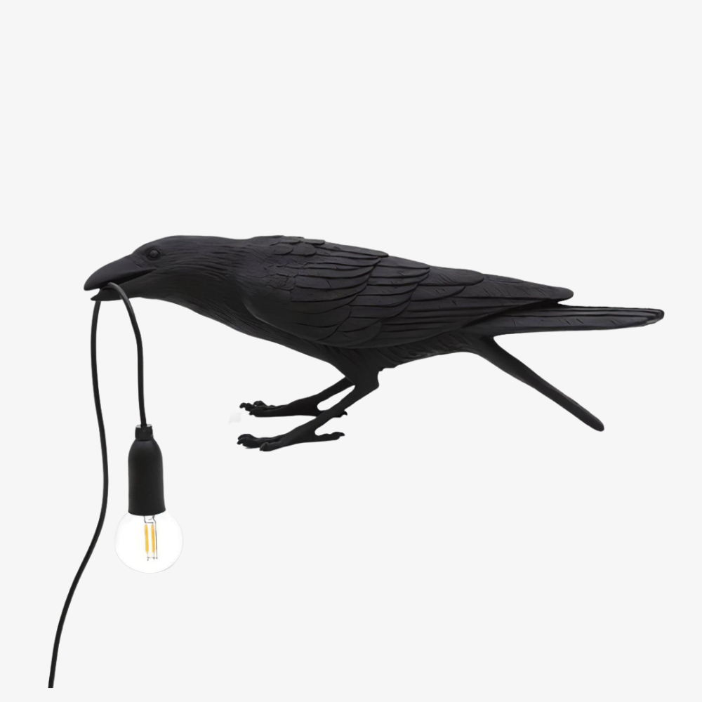 Table Lamp Raven Resin Sculpture E14 Socket