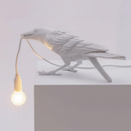 Table Lamp Raven Resin Sculpture E14 Socket