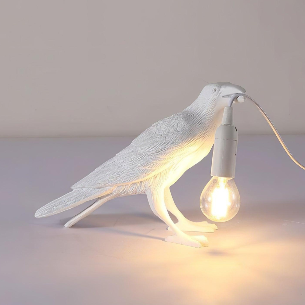Table Lamp Raven Resin Sculpture E14 Socket