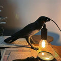 Table Lamp Raven Sculptural Design Resin Warm Glow