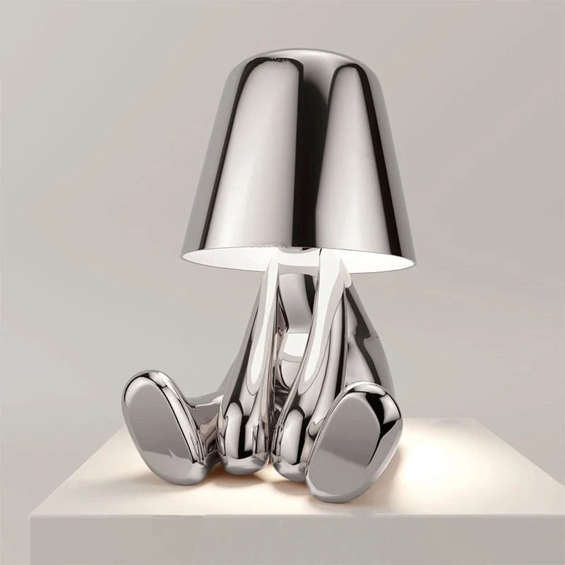 Table Lamp Rechargeable & Cordless Warm Light Metal Frame