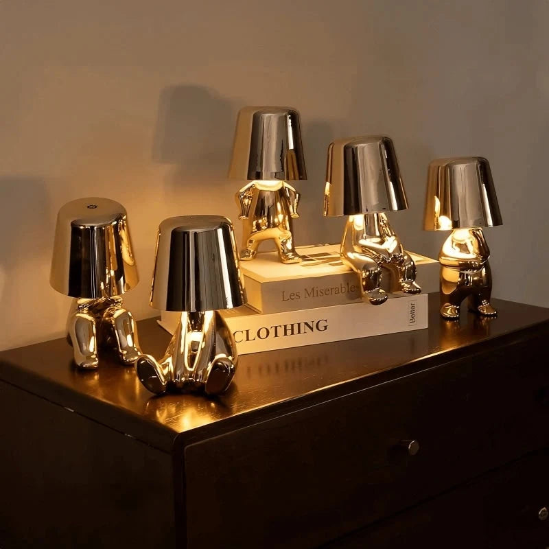 Table Lamp Rechargeable LED Dimmable Cartoon Design