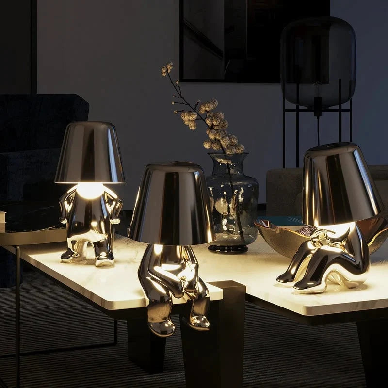 Table Lamp Rechargeable LED Dimmable Cartoon Design