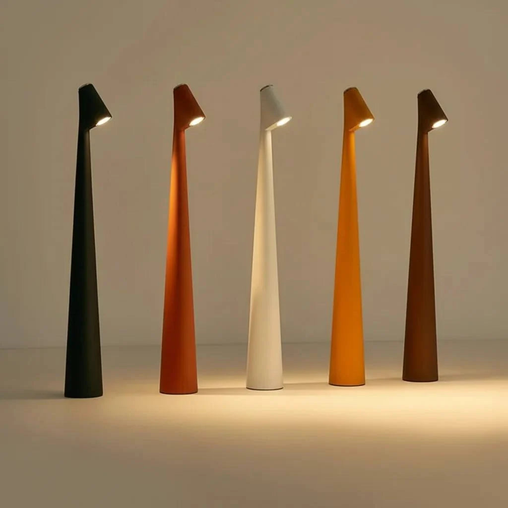 Table Lamp Rechargeable LED Metal & Glass
