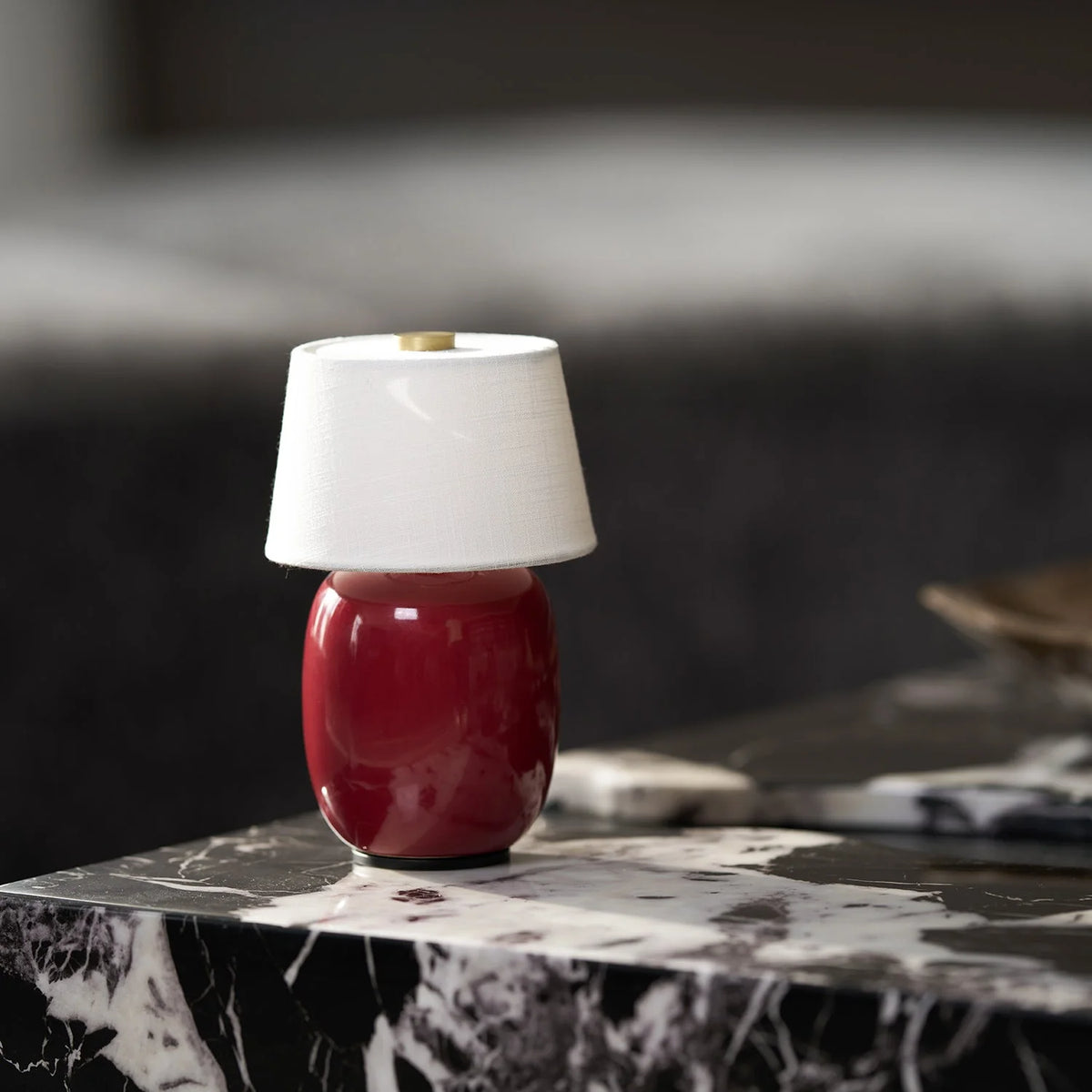 Table Lamp Rechargeable Touch Control Linen Shade