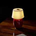 Table Lamp Rechargeable Touch Control Linen Shade