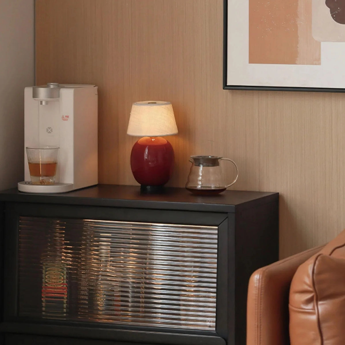 Table Lamp Rechargeable Touch Control Linen Shade