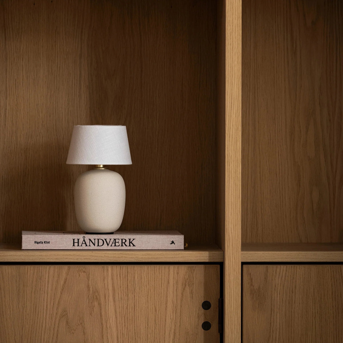 Table Lamp Rechargeable Touch Control Linen Shade