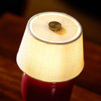 Table Lamp Rechargeable Touch Control Linen Shade