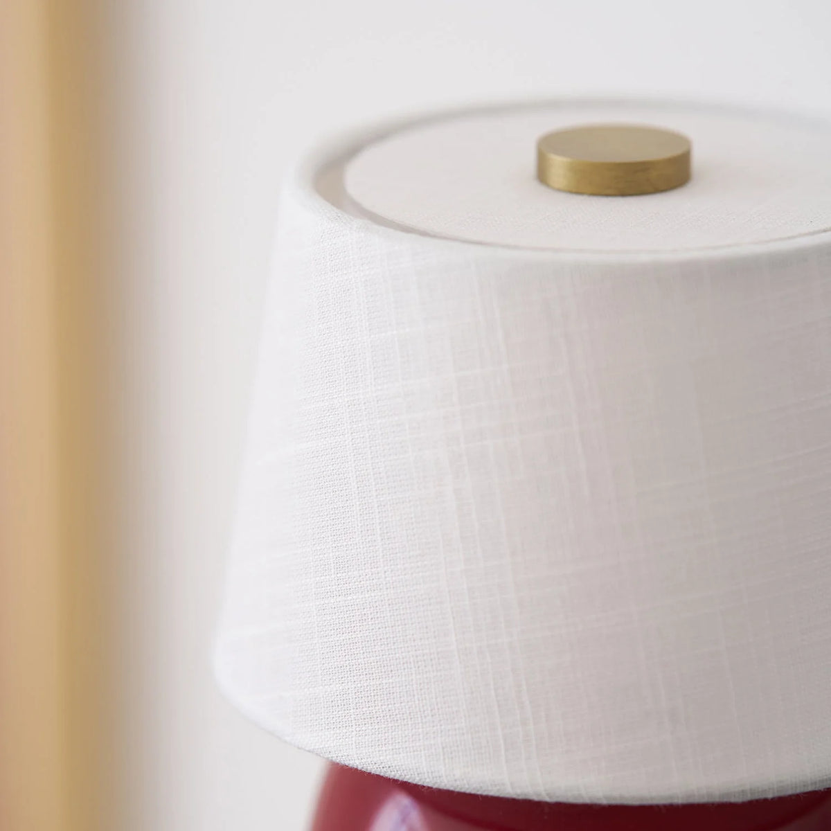 Table Lamp Rechargeable Touch Control Linen Shade