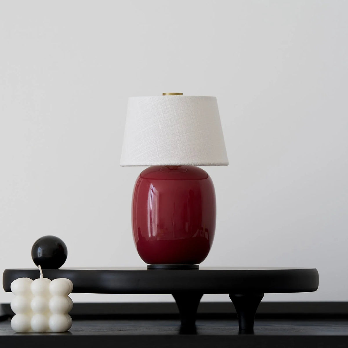 Table Lamp Rechargeable Touch Control Linen Shade