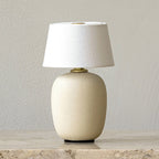 Table Lamp Rechargeable Touch Control Linen Shade