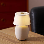 Table Lamp Rechargeable Touch Control Linen Shade