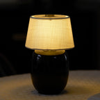 Table Lamp Rechargeable Touch Control Linen Shade