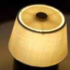 Table Lamp Rechargeable Touch Control Linen Shade