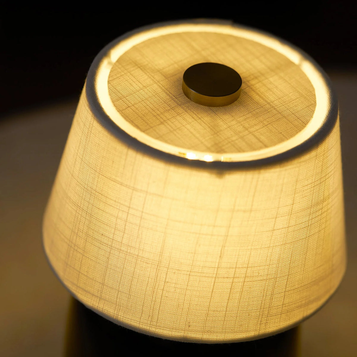 Table Lamp Rechargeable Touch Control Linen Shade