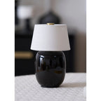 Table Lamp Rechargeable Touch Control Linen Shade