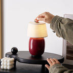 Table Lamp Rechargeable Touch Control Linen Shade