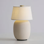 Table Lamp Rechargeable Touch Control Linen Shade