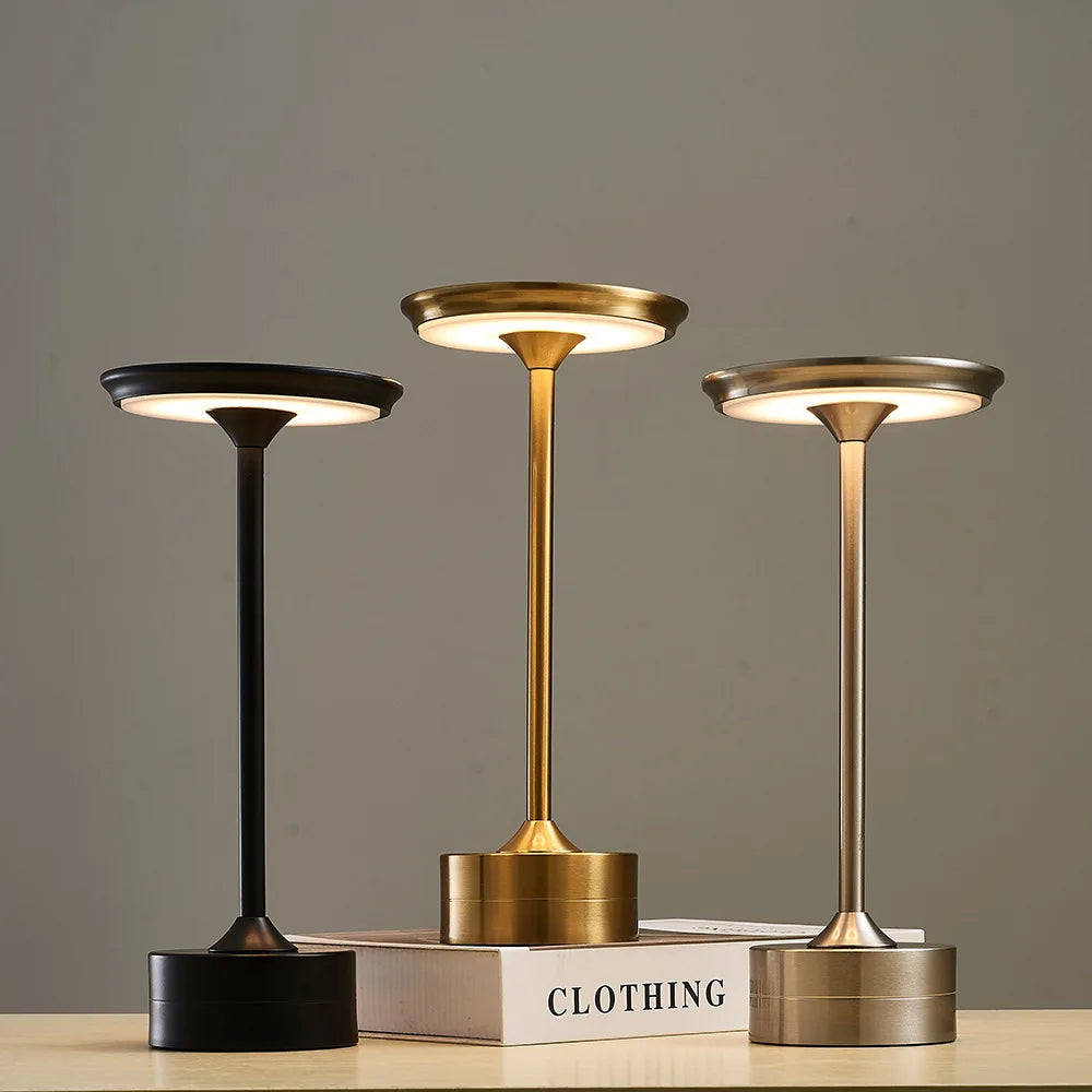 Table Lamp Rechargeable Touch Control Three Light Modes