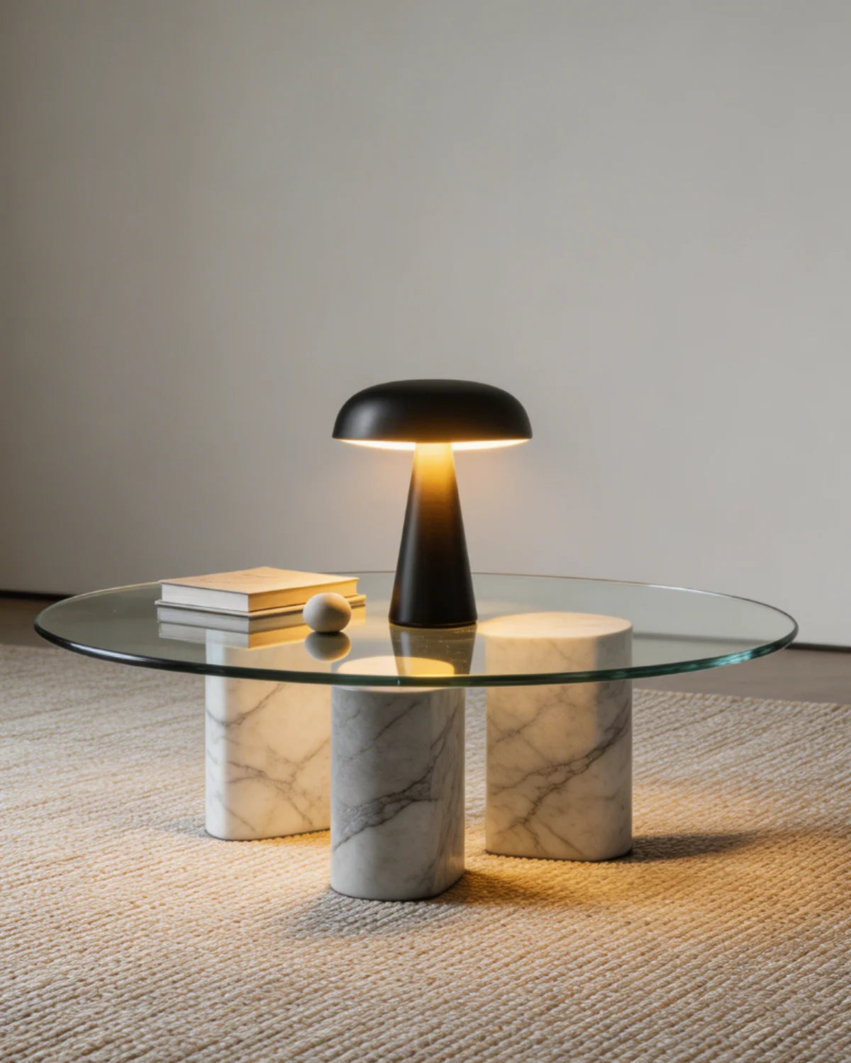Table Lamp Rechargeable Touch Dimmable Acrylic Cone