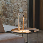 Table Lamp Rechargeable Touch Dimmable Aluminum Cone Shade
