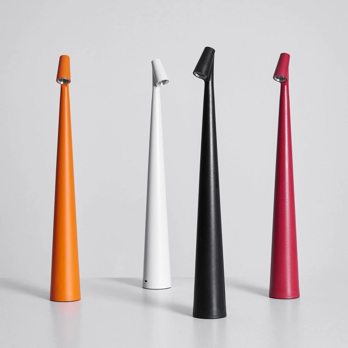 Table Lamp Rechargeable Touch Dimmable Aluminum Cone Shade