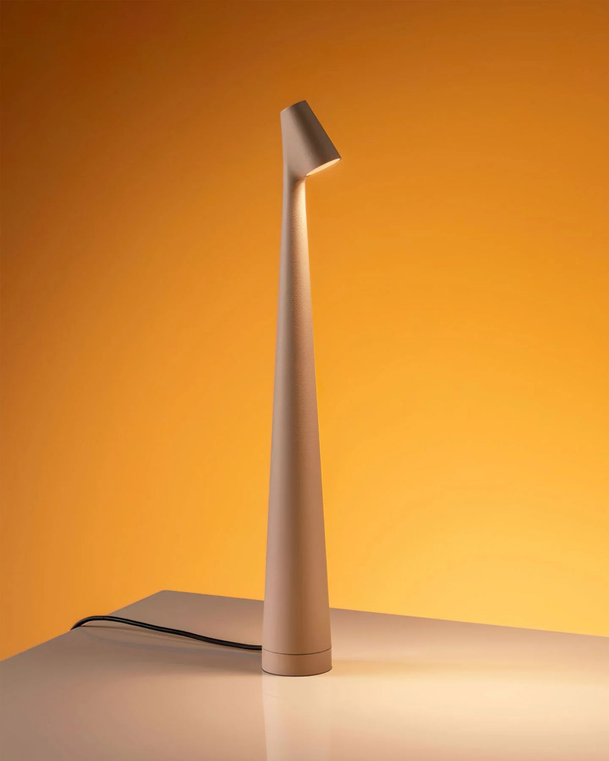 Table Lamp Rechargeable Touch Dimmable Aluminum Cone Shade