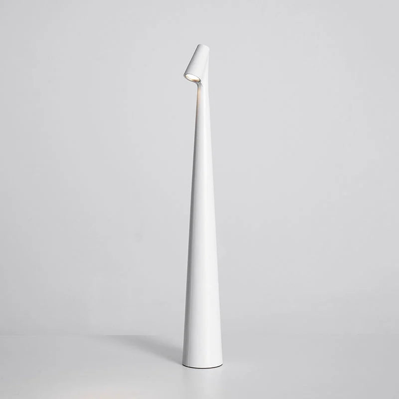 Table Lamp Rechargeable Touch Dimmable Aluminum Cone Shade