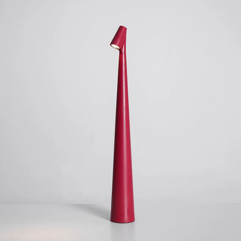 Table Lamp Rechargeable Touch Dimmable Aluminum Cone Shade
