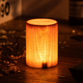 Table Lamp Rechargeable Touch Dimmer Wood Grain
