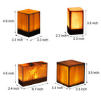 Table Lamp Rechargeable Touch Dimmer Wood Grain