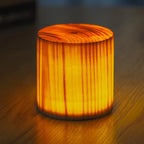 Table Lamp Rechargeable Touch Dimmer Wood Grain